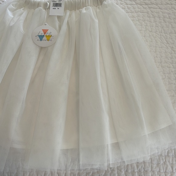Designer Eleven Paris white tulle skirt with cotton lining size 14 years. New - Picture 3 of 12